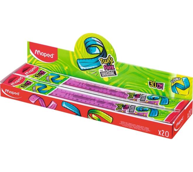 Liniaal Maped Twist 'n Flex 30cm assorti