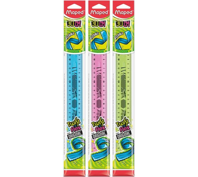 Liniaal Maped Twist 'n Flex 30cm assorti