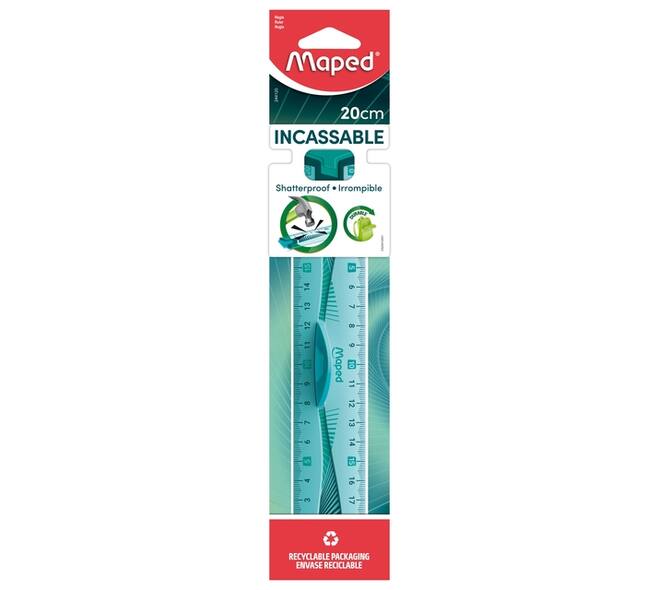Liniaal Maped Flex met grip 20cm assorti