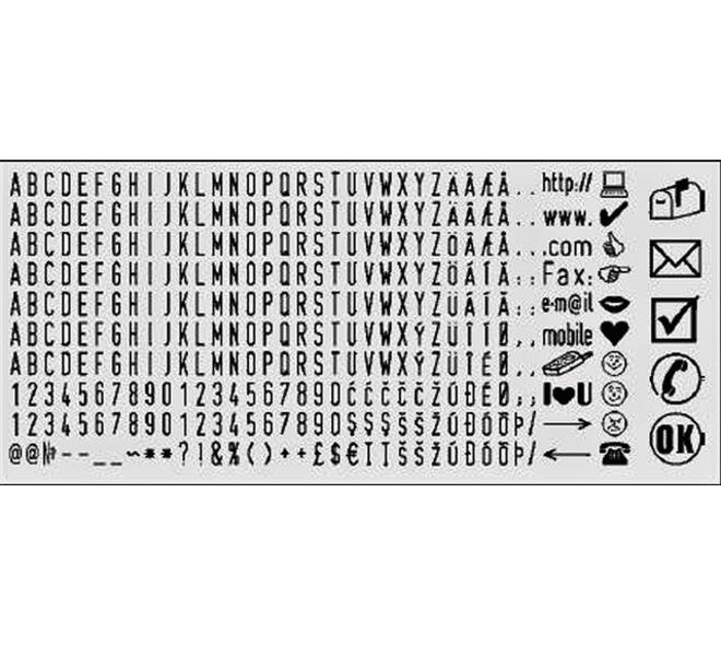 Tekststempel Colop Printer 30/1 letterset en pincet