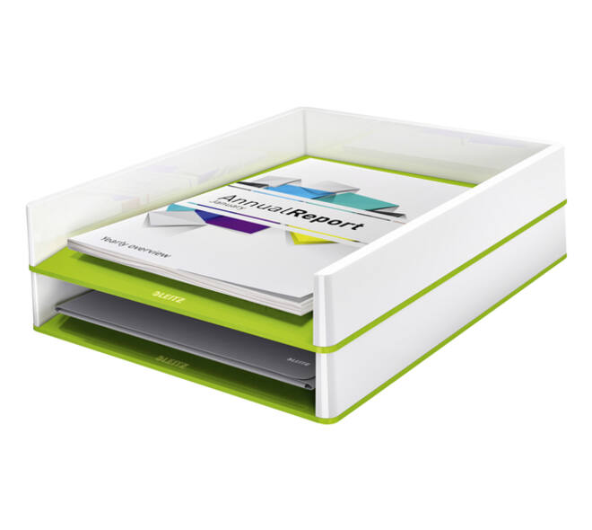 Brievenbak Leitz WOW A4 wit/groen