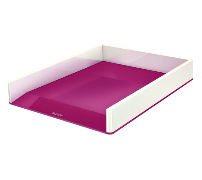 Brievenbak Leitz WOW wit/roze