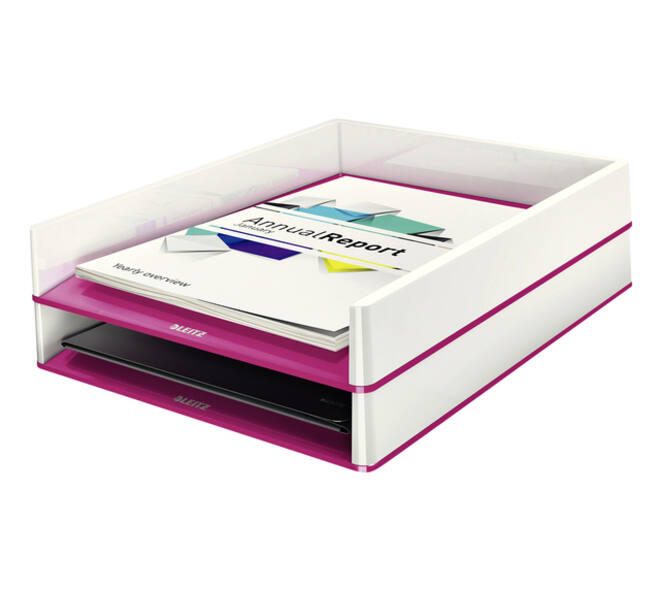 Brievenbak Leitz WOW wit/roze