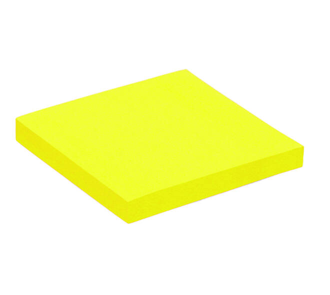 Memoblok Quantore 76x76mm neon geel 100 vel