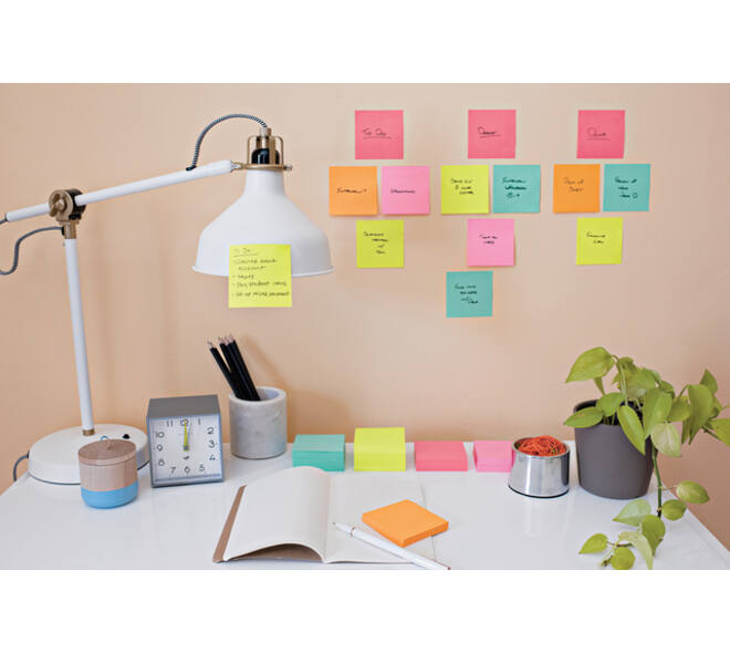 Memoblok Post-it 2030 76x76mm kubus ultra assorti