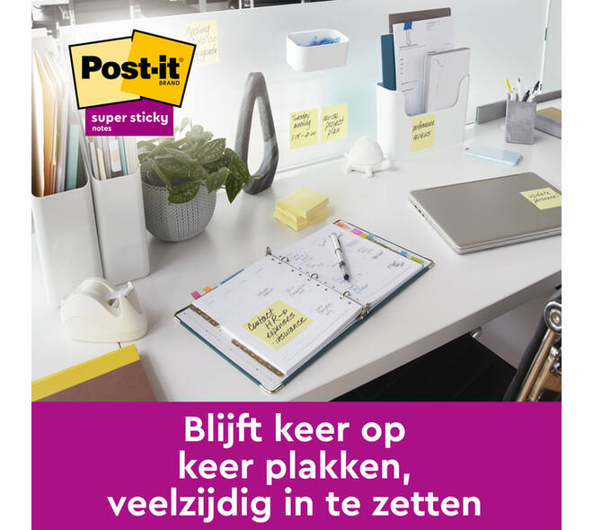 Memoblok Post-it 6920 Super Sticky 76x76mm geel