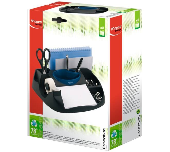Bureau organizer Maped Essentials Green Maxi met 8 vakken zwart