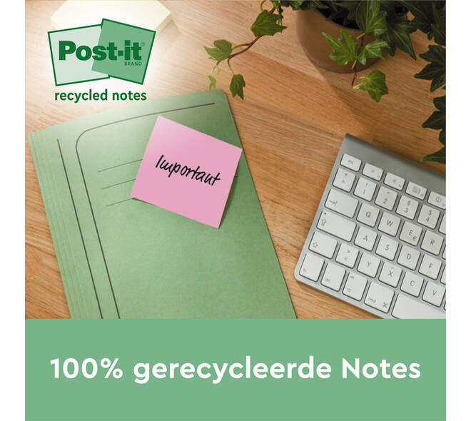 Memoblok Post-it 653-1RPT 38x51mm rainbow pastel 24 stuks
