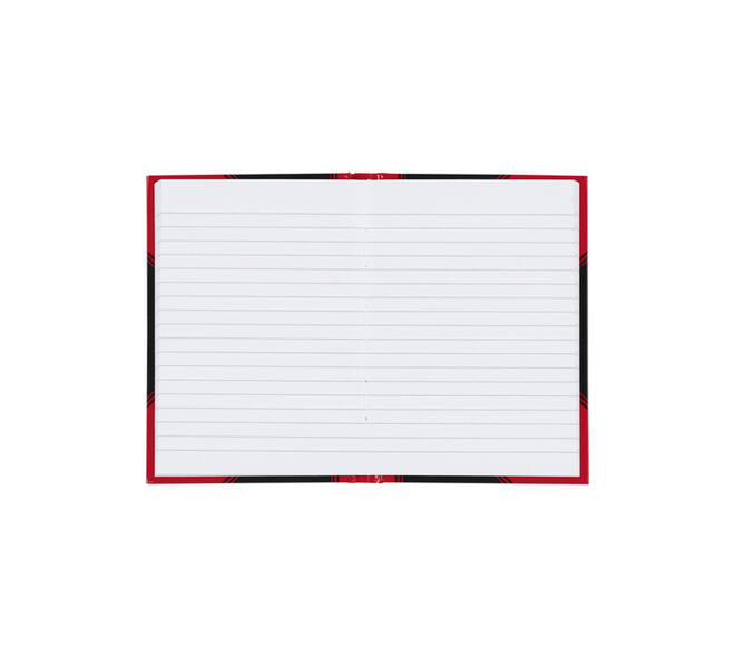Notitieboek Bantex zwart/rood A6 lijn 70gr 96vel