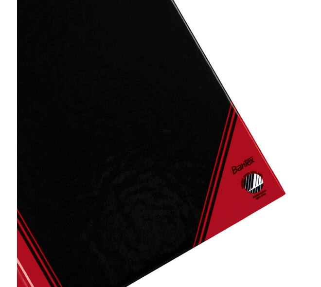 Notitieboek Bantex zwart/rood A6 lijn 70gr 96vel