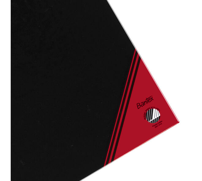 Notitieboek Bantex zwart/rood A5 lijn 70gr 96vel