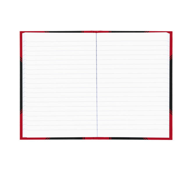Notitieboek Bantex zwart/rood A5 lijn 70gr 96vel