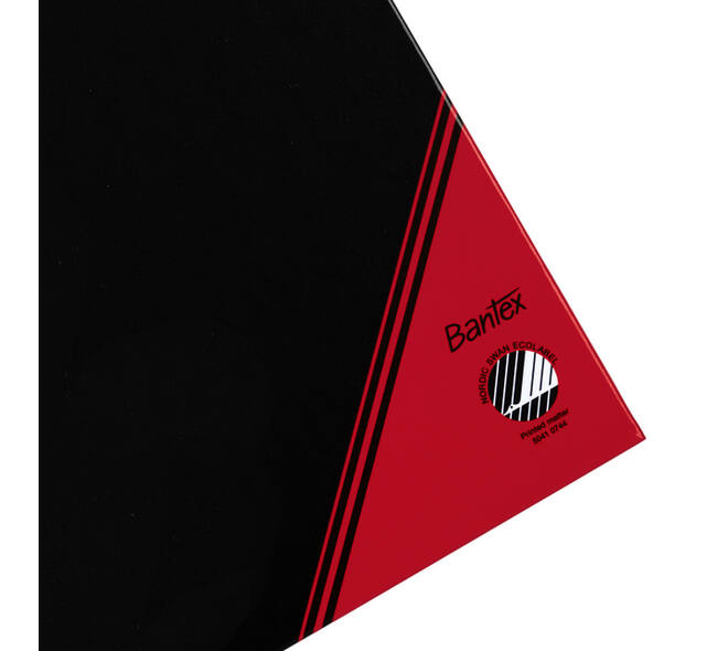 Notitieboek Bantex zwart/rood A4 lijn 70gr 96vel