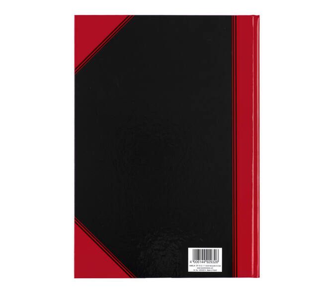 Notitieboek Bantex zwart/rood A4 lijn 70gr 96vel