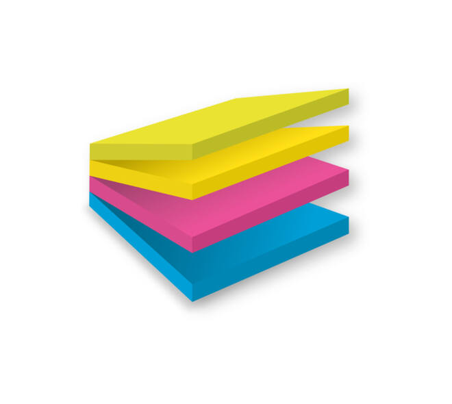 Memoblok Post-it 2014 Super Sticky 76x76mm smart kubus Rio 300 vel