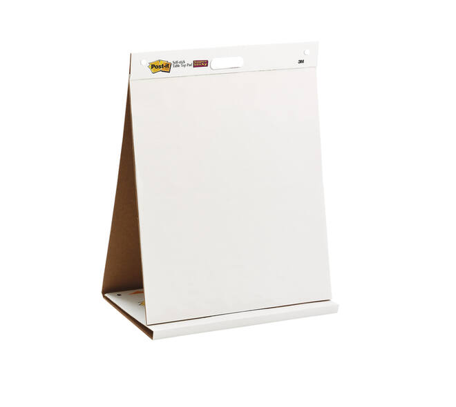 Meeting chart Post-it 563R Super Sticky 50,8x58,4cm met tafelstandaard wit 20 vel