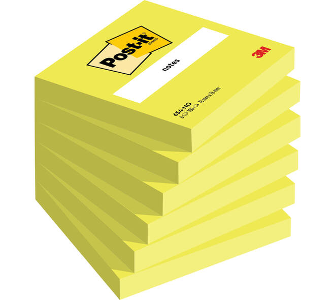 Memoblok Post-it 654 76x76mm neon groen 100 vel