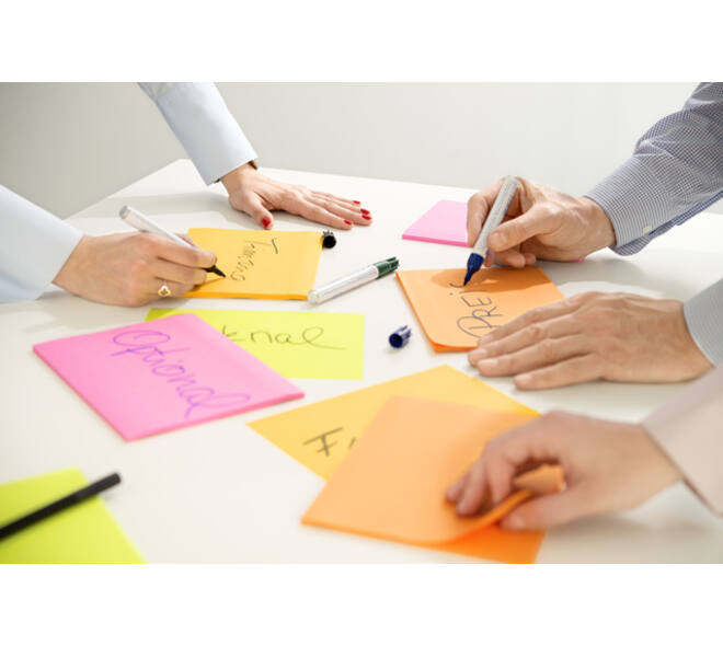 Memoblok Post-it 6845 Super Sticky 203x152mm assorti 4 stuks