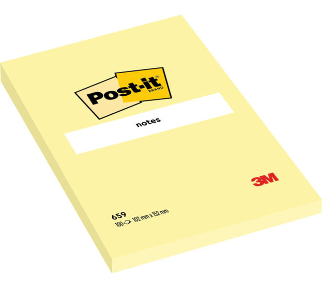 Memoblok Post-it 659 102x152mm geel