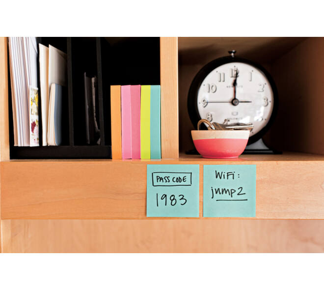 Memoblok Post-it 2028 76x76mm kubus pastel blauw