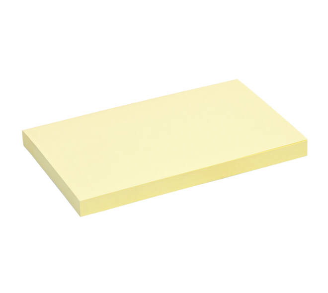 Memoblok Quantore 76x127mm geel 100 vel