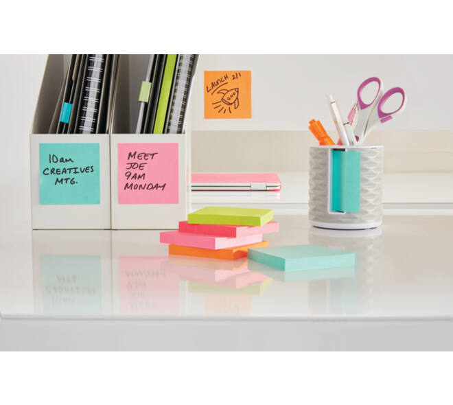 Memoblok Post-it 2028 76x76mm kubus neon kleuren