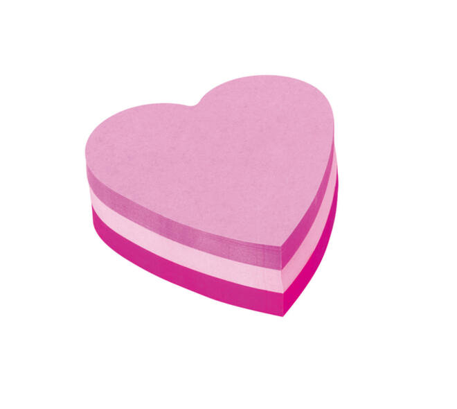 Memoblok Post-it Vormen 2007 70x70mm kubus hart roze