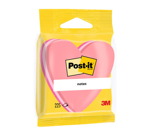 Memoblok Post-it Vormen 2007 70x70mm kubus hart roze