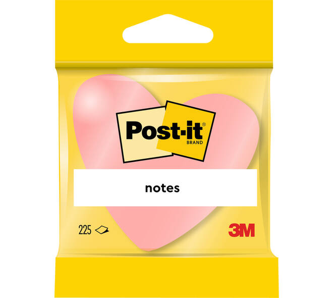Memoblok Post-it Vormen 2007 70x70mm kubus hart roze