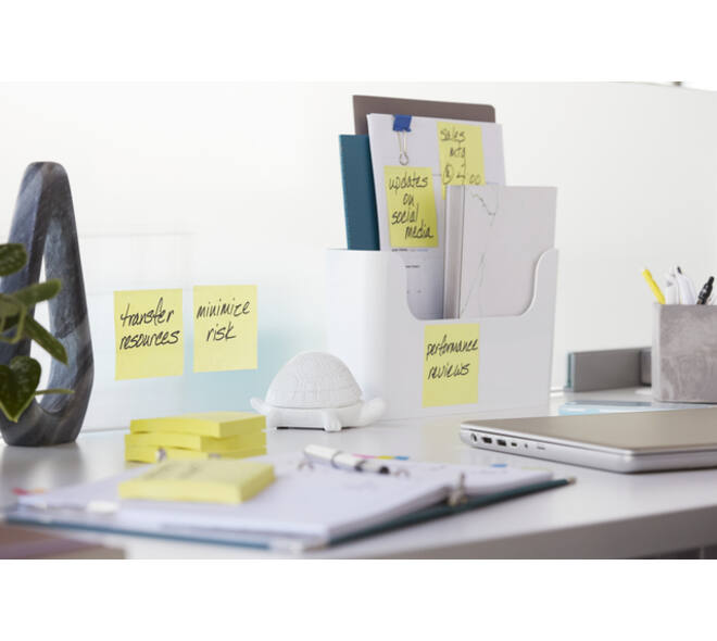 Memoblok Post-it 655 Super Sticky 76x127mm geel 14+2 gratis