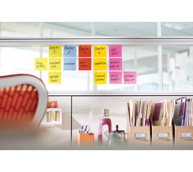 Memoblok Post-it 655 Super Sticky 76x127mm Carnival 6 stuks