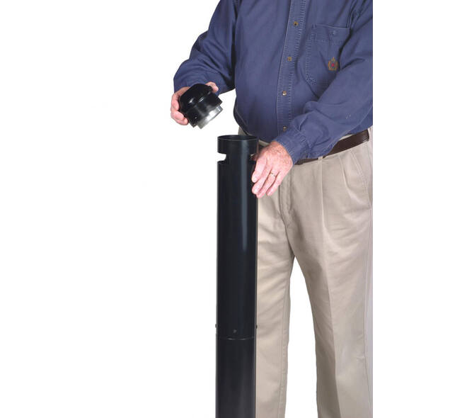 Asbak Rubbermaid Smokers' Pole vrijstaand zwart