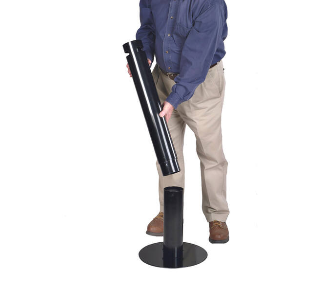 Asbak Rubbermaid Smokers' Pole vrijstaand zwart