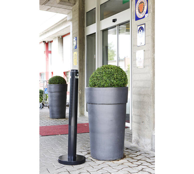 Asbak Rubbermaid Smokers' Pole vrijstaand zwart