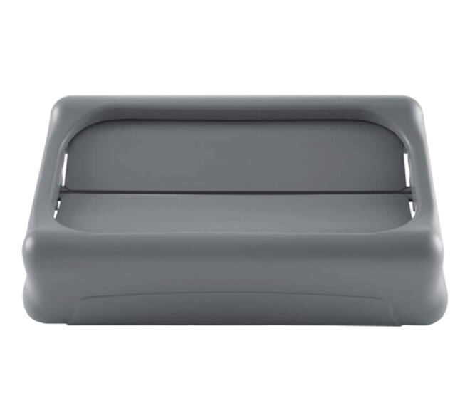 Deksel Rubbermaid Slim Jim Vented gesloten met swingsysteem grijs