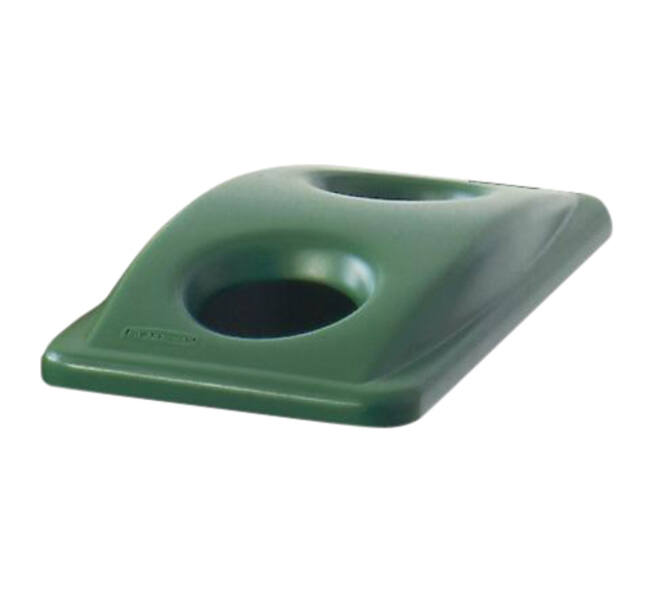Deksel Rubbermaid Slim Jim Vented inwerpopening voor flesjes en blikjes groen