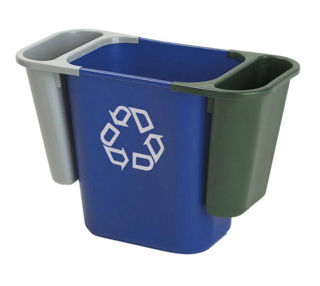 Papierbak Rubbermaid recycling medium 26L blauw
