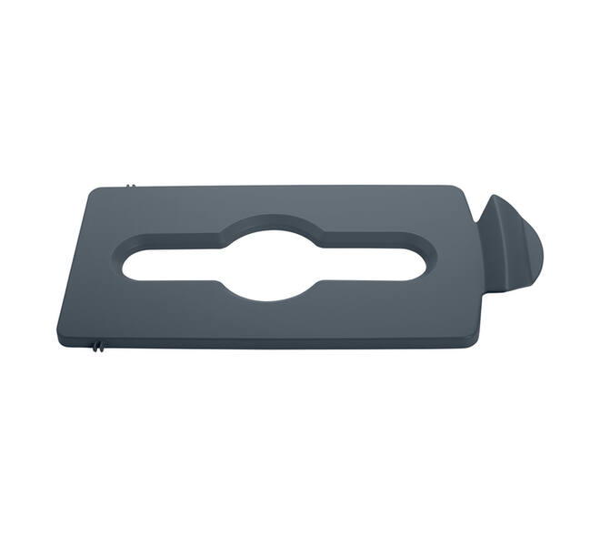 Deksel Rubbermaid Slim Jim Recyclestation inwerpopening voor gemengde recycling grijs