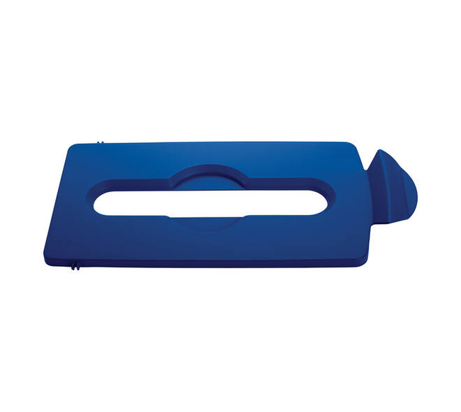 Deksel Rubbermaid Slim Jim Recyclestation inwerpopening voor papier blauw
