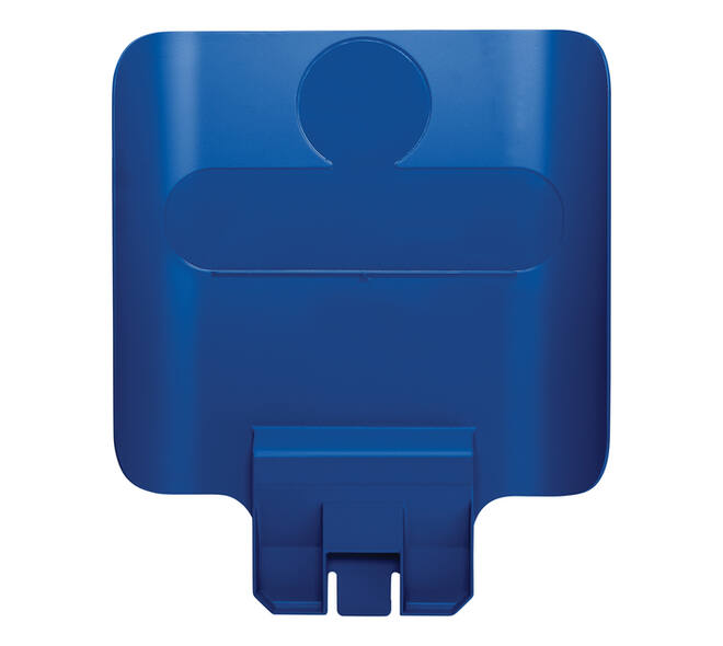 Paneel Rubbermaid Slim Jim Recyclestation voor label blauw