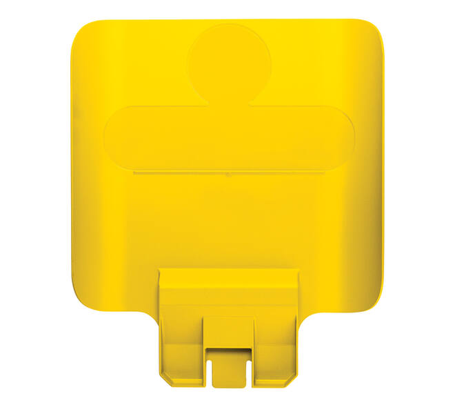 Paneel Rubbermaid Slim Jim Recyclestation voor label geel