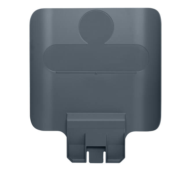 Paneel Rubbermaid Slim Jim Recyclestation voor label grijs