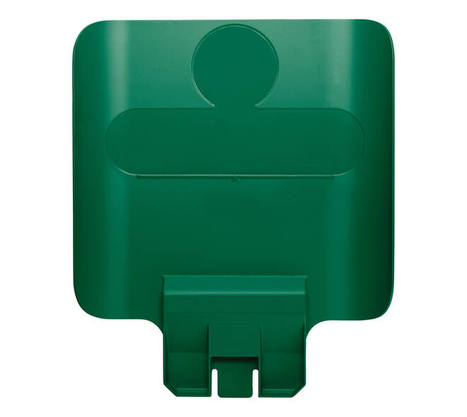 Paneel Rubbermaid Slim Jim Recyclestation voor label groen