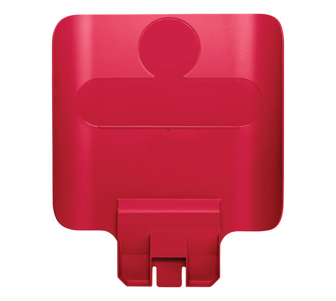 Paneel Rubbermaid Slim Jim Recyclestation voor label rood