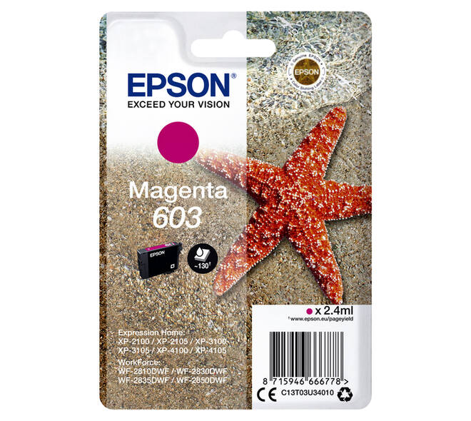 Inktcartridge Epson 603 T03U3 rood