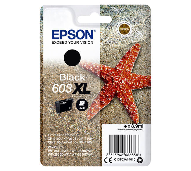 Inktcartridge Epson 603XL T03A1 zwart