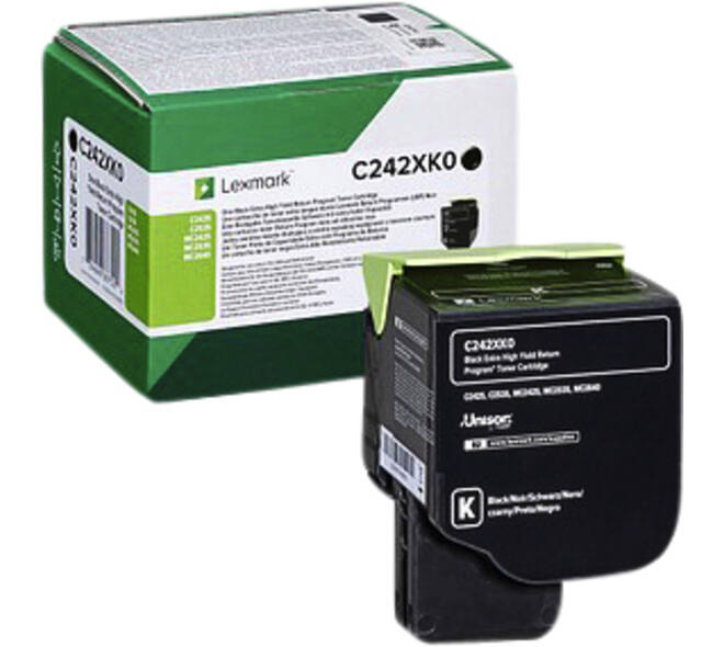 Tonercartridge Lexmark C242XK0 zwart