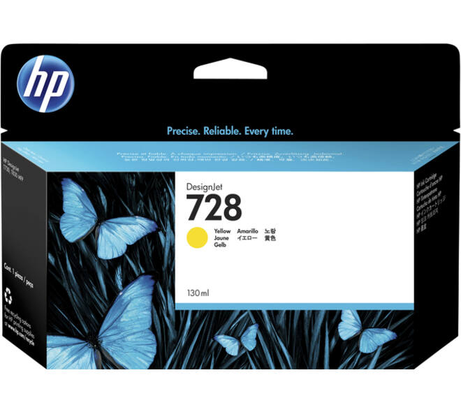 Inktcartridge HP F9J65A 728 geel