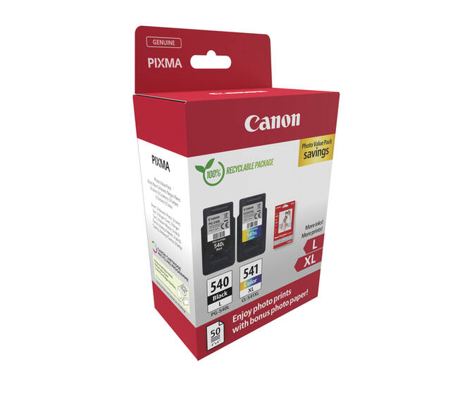 Inktcartridge Canon PG-540L CL-541XL zw+kl+papier