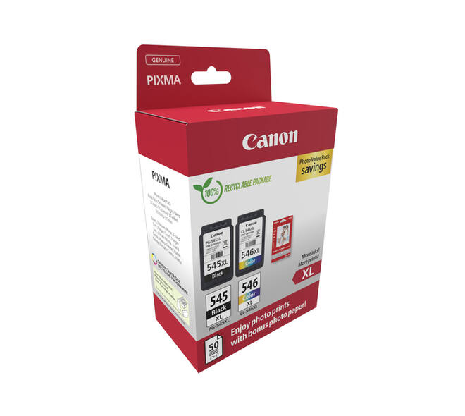 Inktcartridge Canon PG-545XL +  CL-546XL zwart + kleur